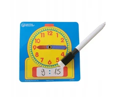 Phu Lewandowski ZEGAR + MARKER ruchome wskazówki nauka czas tarcza zegarowa