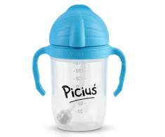 Piciuś Sippy buteliukas vaikams su pasvertu šiaudeliu 240 ml 6m+ BLUEBERRY
