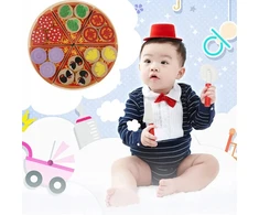 Picollo MEDINĖ PICA PIPZAI PJAUSTYTI DĖLĖLĖS SU VELCRO VELCRO PRIEDŲ PEILIU