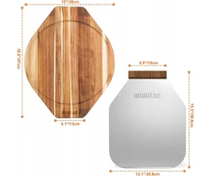 PICZA LENTŲ RINKINYS, ALUMINIUMINIS KASTELIS, AKACIJA VIRTUVĖS PADEKLAS