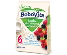 PIENO IR RYŽIŲ GRUPĖ BOBOVITA, MIŠKO VAISIAI PO 6 MĖNESIŲ 230g