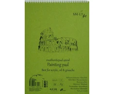 Smiltainis Bloknotas eskizams akrile ir aliejiniais dažais Authentic SMLT Art. A5, 20 lapų (290gsm) su spirale
