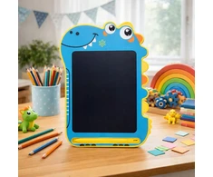 PIEŠIMO LENTELĖ 8,5" – VAIKAMS DINOZAURŲ LCD LENTA MĖLYNA 3+