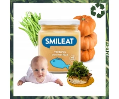 Pietūs daržovės su lydekomis ekologiškas kūdikių stiklainis 6 m+ 230 G Smileat