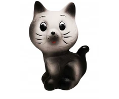 PIGGY BANK KITTEN KERAMINIS Juodas 16cm