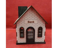 Piggy bank, namas, namas, bankas, labai talpus, vaiko vardas, spalvinga