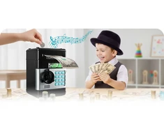 Piggy bank Seifas bankomatas vaikams Elektroninė Kalėdų Senelio Kalėdinė dovana