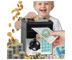 Piggy bank Seifas bankomatas vaikams Elektroninė Kalėdų Senelio Kalėdinė dovana