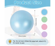 PILATES BALL 4 VIENETŲ 25CM MAŽA NESKLYDIMO JOGOS TRENIRUOTĖ