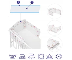 Pillowprim OCHRANIACZ DO ŁOŻECZKA NIEMOWLĘCEGO zabezpieczenie boków na łóżeczko 140x70