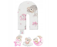 Pillowprim Ochraniacz do łóżeczka - Poduszka na barierkę - Ściągany pokrowiec - 70 cm