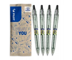 Pilot Pen Pilot B2p rašikliai 4 vnt. juodi, perdirbti