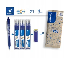 Pilot Pen Pilot Frixion Clicker mėlynas rašiklis, 9 papildymai, trintukas