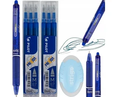 Pilot Pen Pilot Frixion trintukas rašiklis su 6 mėlynais papildymais
