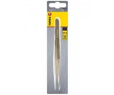 Pincetas TOPEX 32D425, tiesus, 135 mm, anglinis plienas
