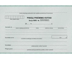 Pinigų priėmimo kvitas, su Nr., A5, 2x50 0720-036