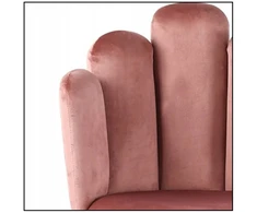 Pink Gold Glamour Rožinė Coral Velour kėdė tualetiniam stalui SOPI grožio salonas