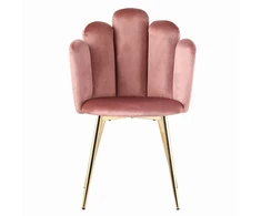 Pink Gold Glamour Rožinė Coral Velour kėdė tualetiniam stalui SOPI grožio salonas