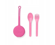 Pink OmiePod - Stalo įrankių pakabukas/dangtelis vaikams, Bubble Rožinė