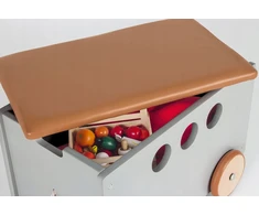 Pinolino Toy chest on wheels 'Jim', pilkas