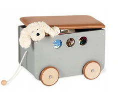 Pinolino Toy chest on wheels 'Jim', pilkas