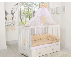 My Sweet Baby Pintas kūdikio lovytės bamperis – smėlio spalvos