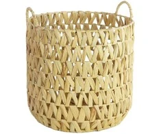Pintas krepšys su rankenomis FYD Ø39cm/H42cm natūralios sp.
