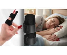 Pirštų ortozės rankų stabilizatorius, Fit4Med, UNIVERSALUS, juoda