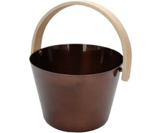Pirties kubiliukas SAUNIA, 5 l, aliuminio, konjako sp., beržo rankenėlė