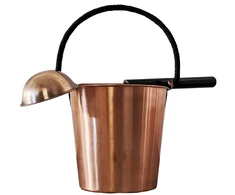 Pirties kubiliukas SAUNIA, 5 l, aliuminio, vario sp., beržo rankenėlė