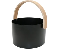 Pirties kubiliukas SAUNIA, 5 l, aliuminio, juodos sp., beržo rankenėlė