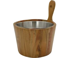 Pirties samtis SAUNIA, 45 cm, nerūd. plieno, tikmedžio rankenėlė