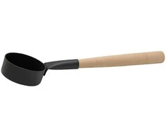 Pirties samtis SAUNIA, 47 cm, aliuminio, juodos sp., beržo rankenėlė