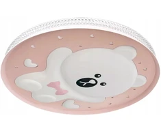 Lubinis šviestuvas Plafon MIlagro Bear pink Led ceiling light 34 W