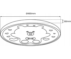 Lubinis šviestuvas Plafon MIlagro Bear pink Led ceiling light 34 W