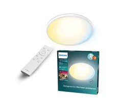 Lubinis šviestuvas Plafoninis LED šviestuvas PHILIPS VALEN 16W 2200-6500K 2000lm baltas Ø29,1x2,4cm su pultu