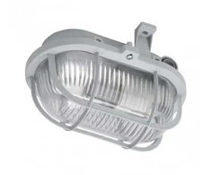 Lubinis šviestuvas Plafoninis šviestuvas Oval Lena Lighting 1x60W E27 IP44 pilkas/permatomas