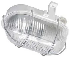 Lubinis šviestuvas Plafoninis šviestuvas Oval Lena Lighting 1x60W E27 IP44 baltas/permatomas