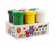 Plakatiniai dažai Titanum Fun&amp;joy, 6 spalvų, 20ml
