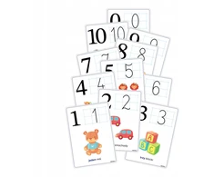 PLANSZE EDUKACYJNE KARTY - CYFRY LICZBY CYFERKI (0 - 10) - LearnHow
