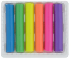 PLASTELINA FLUORESCENCYJNA NEONOWA SZKOLNA OKRĄGŁA Cricco masa 6 kolorów