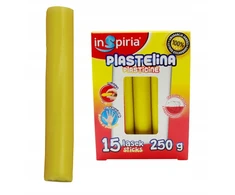 Teka Plastelina Geltona Komplet 15 Lasek Szkolna Plastyczna 250g Inspiria 9844