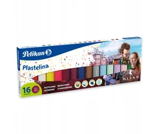 Plastelina szkolna 16 kolorów Pelikan Akademia Pana Kleksa 9591280
