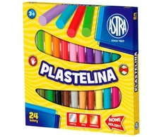 Plastelina szkolna vaikams klasyczna okrągła Astra 24 KOLORY