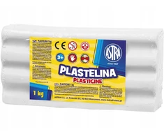Plastelinas Astra 1kg, Balta – Minkšta ir Lengvai Formuojama