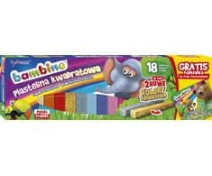 Plastelino rinkinys Bambino 18 spalvų + kilimėlis