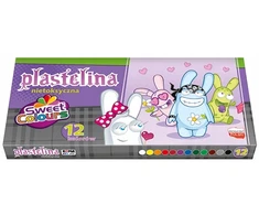 Plastelinos rinkinys 12 spalvų, Koma Plast