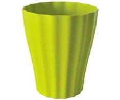 Plastia Dekoratyvinis gėlių vazonas Ola D16.5cm H19.5cm plastikinis/žalias