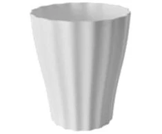 Plastia Dekoratyvinis gėlių vazonas Ola D13cm H15.5cm plastikinis/baltas