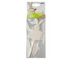 Plastia Užrašų plokštelės augalams ženklinti Zuikis L17.5cm/5vnt. plastik./kreminės sp.